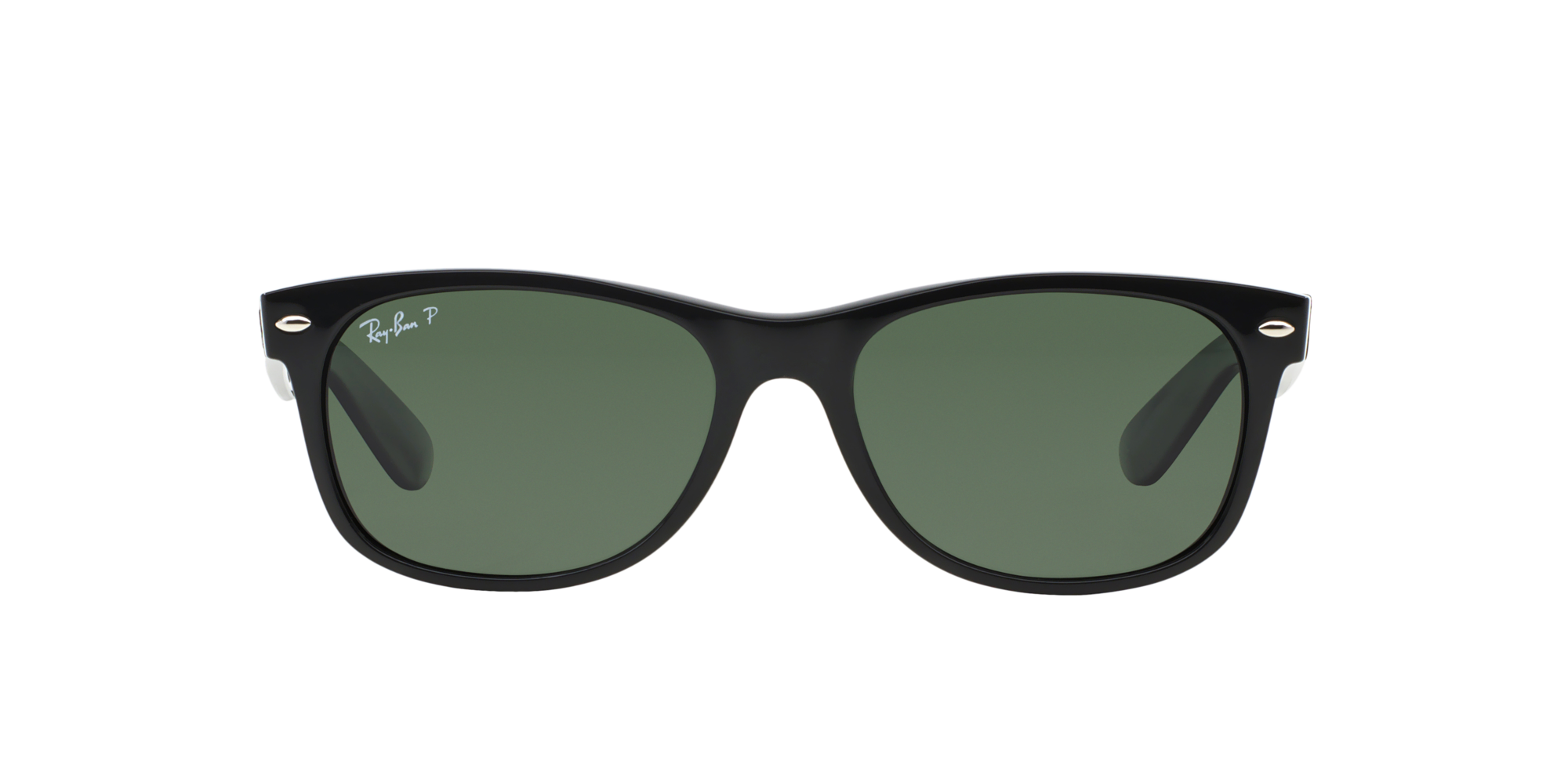 RAY BAN NEW WAYFARER BLACK LENTE CRYSTAL GREEN POLARIZED - 2