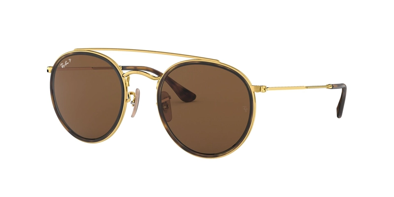 ANTEOJOS DE SOL RAY-BAN ROUND DOUBLE BRIDGE RB3647N DORADO - 1