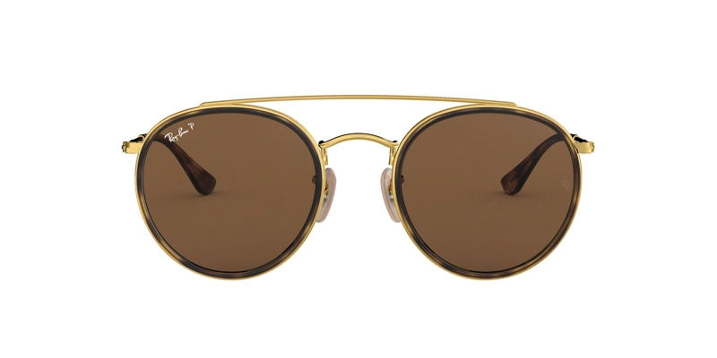 ANTEOJOS DE SOL RAY-BAN ROUND DOUBLE BRIDGE RB3647N DORADO - 2