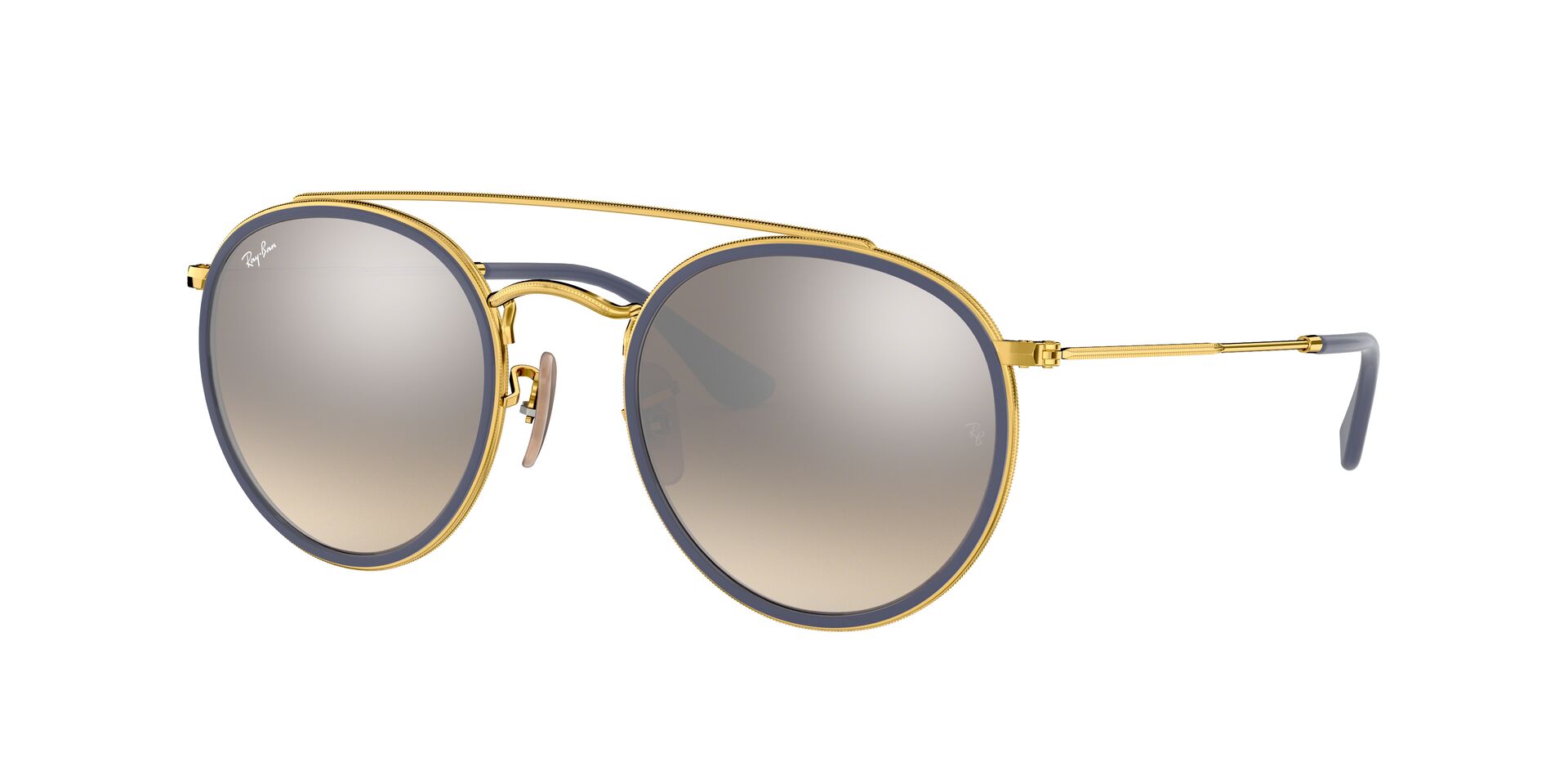 ANTEOJOS DE SOL RAY-BAN ROUND DOUBLE BRIDGE RB3647N DORADO - 1