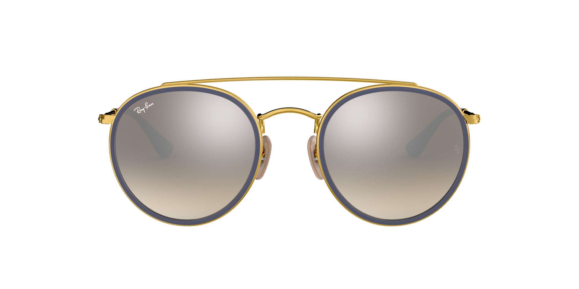 ANTEOJOS DE SOL RAY-BAN ROUND DOUBLE BRIDGE RB3647N DORADO - 2