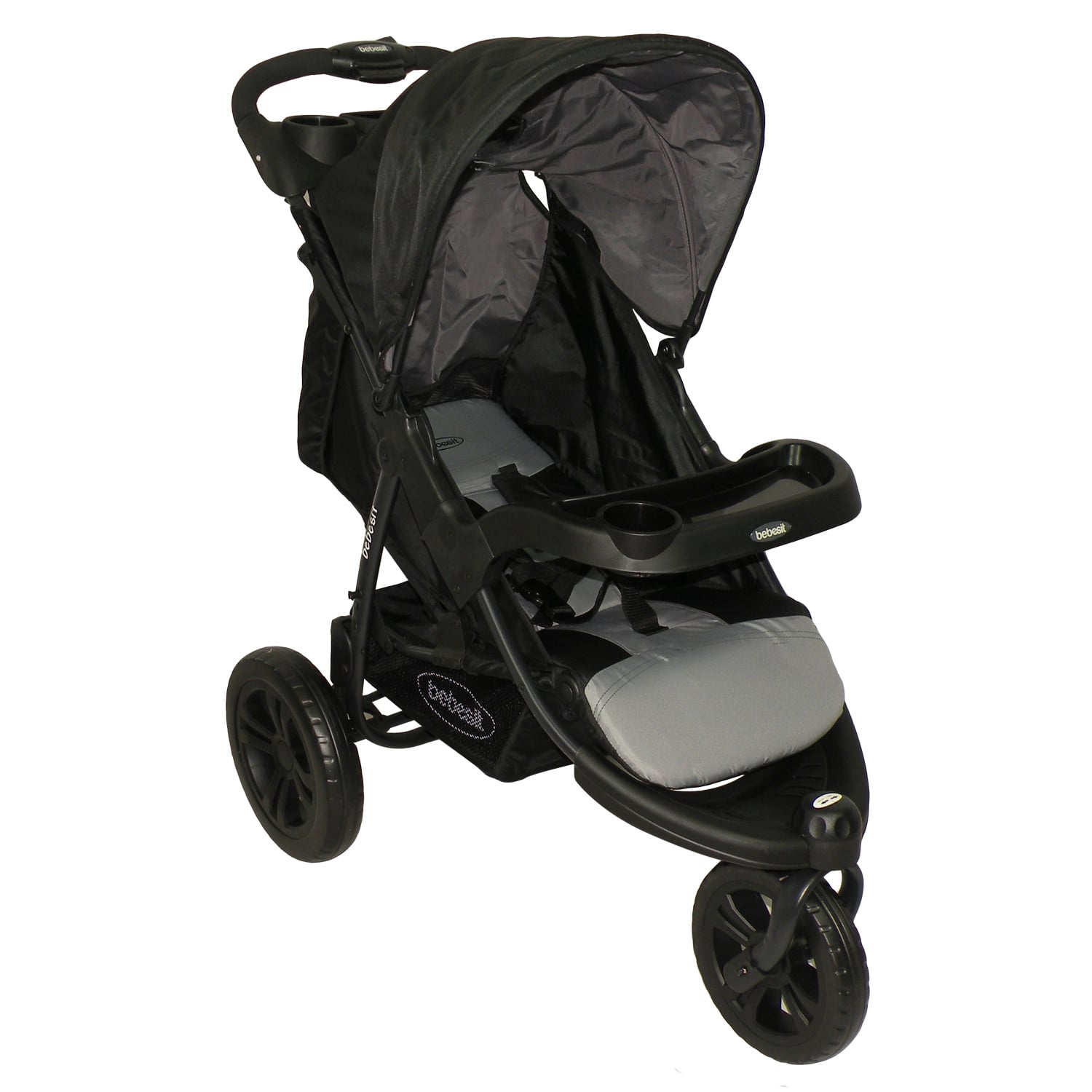 COCHE TRAVEL SYSTEM FOX NEGRO CON GRIS BEBESIT - 2