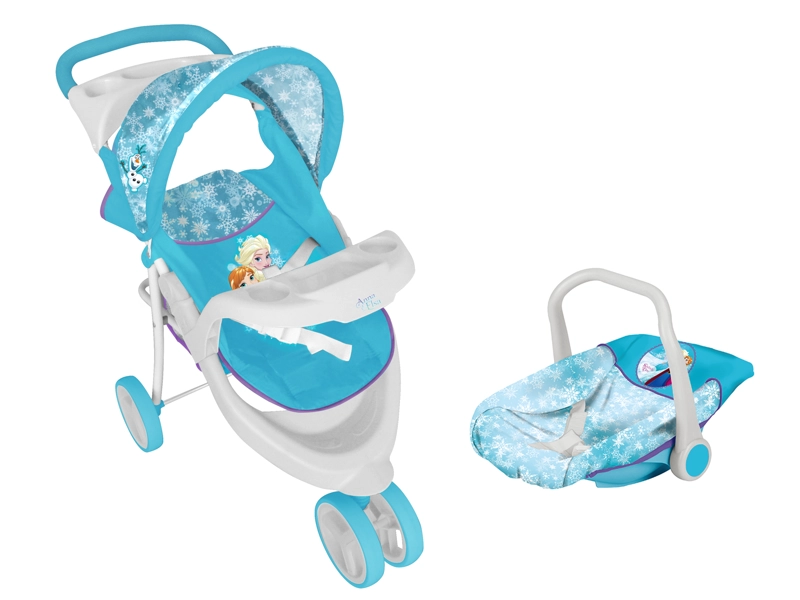 COCHE TRAVEL JOGGER DE JUGUETE DISNEY AZUL PARA MUÑECA FROZEN - 1