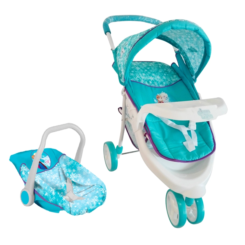 COCHE TRAVEL JOGGER DE JUGUETE DISNEY AZUL PARA MUÑECA FROZEN - 3