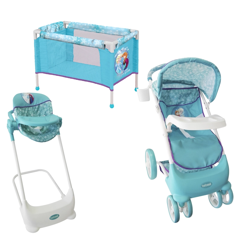 JUGUETE DISNEY PARA MUÑECA COCHE CUNA Y SILLA DE COMER FROZEN - 1