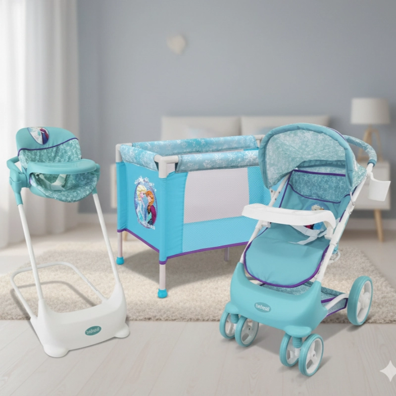 JUGUETE DISNEY PARA MUÑECA COCHE CUNA Y SILLA DE COMER FROZEN - 2