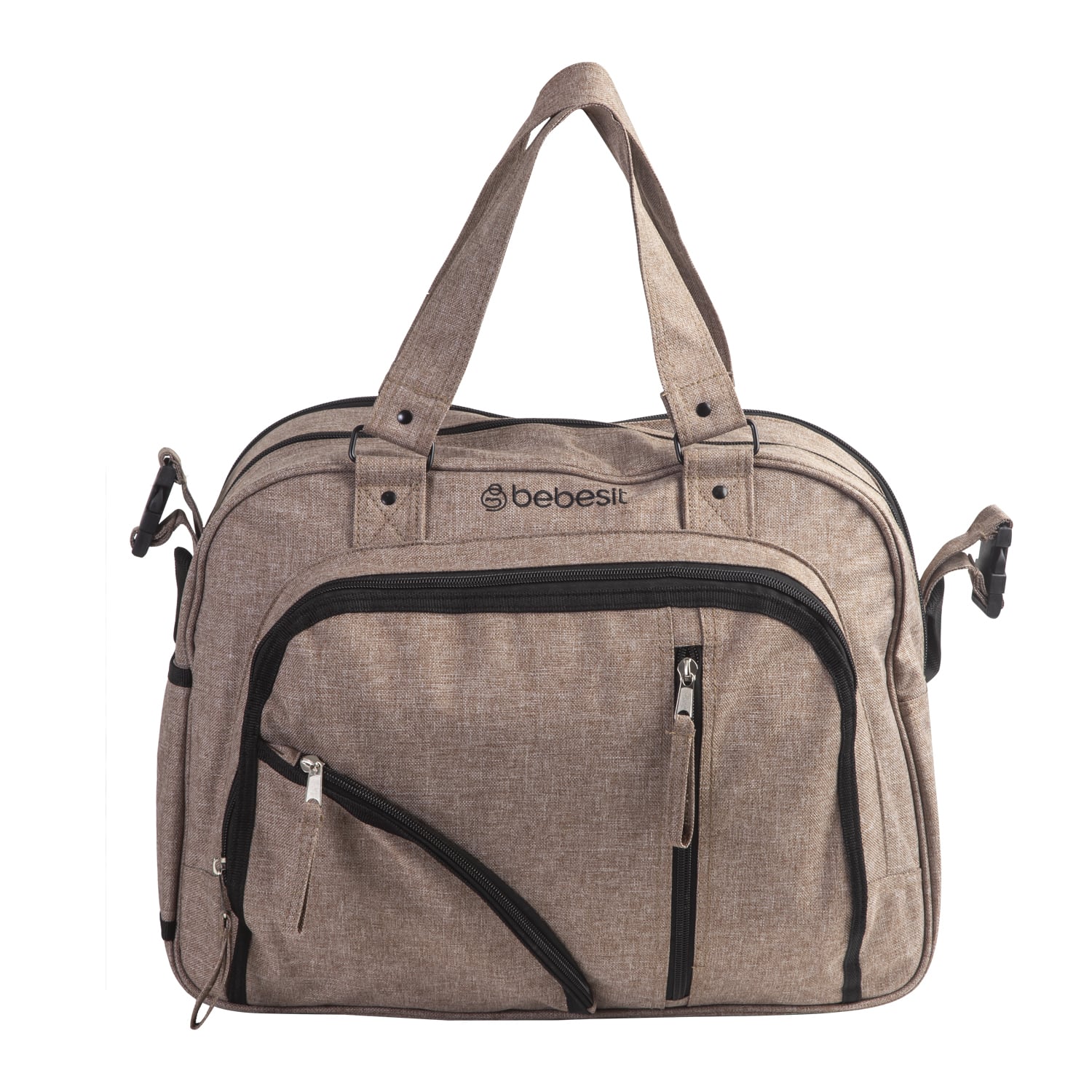 BOLSO BEBESIT MATERNAL MUDADOR PAÑALERA MELANGE BEIGE - 2