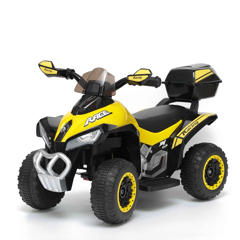 CUATRIMOTO A BATERIA QUAD LX AMARILLA BEBESIT - 1