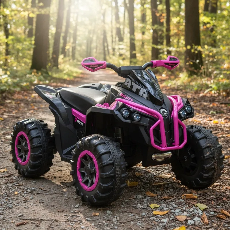 CUADRIMOTO A BATERÍA BEBESIT SPORT ROAD ROSA - 2