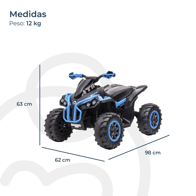 CUADRIMOTO A BATERÍA BEBESIT SPORT ROAD AZUL - 6