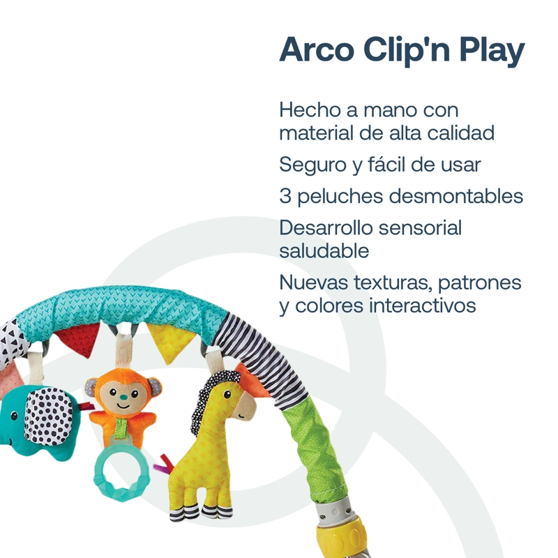 ARCO INFANTINO MÓVIL INTERACTIVO SENSORIAL BEBÉ COCHE MULTICOLOR - 2