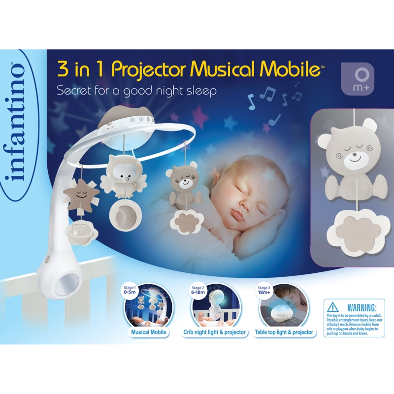 MOVIL PARA BEBE  3-1 PROJECTOR BEIGE INFANTINO - 5