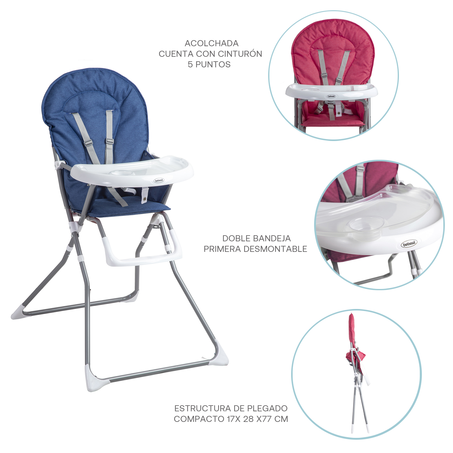 SILLA DE COMER VECTRA AZUL K06 - 6