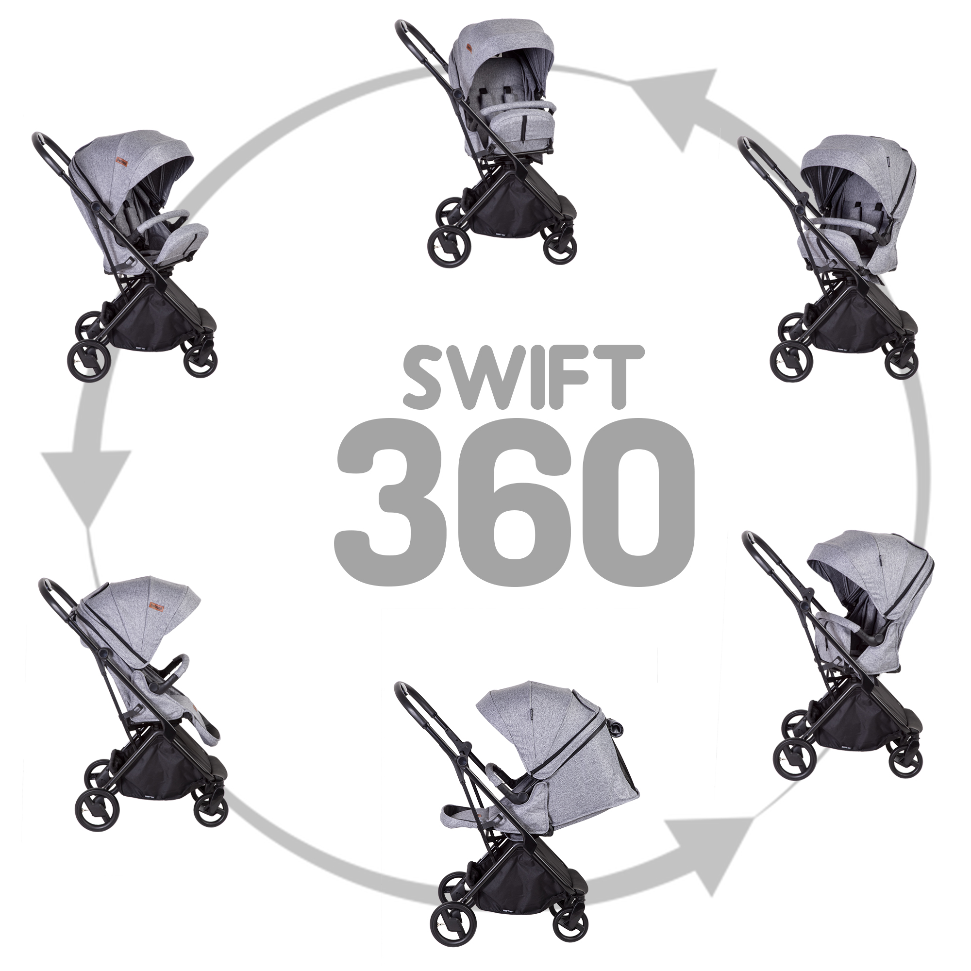 COCHE BEBESIT TRAVEL SYSTEM SWIFT 360 GRADOS 3 EN 1 BEIGE - 9