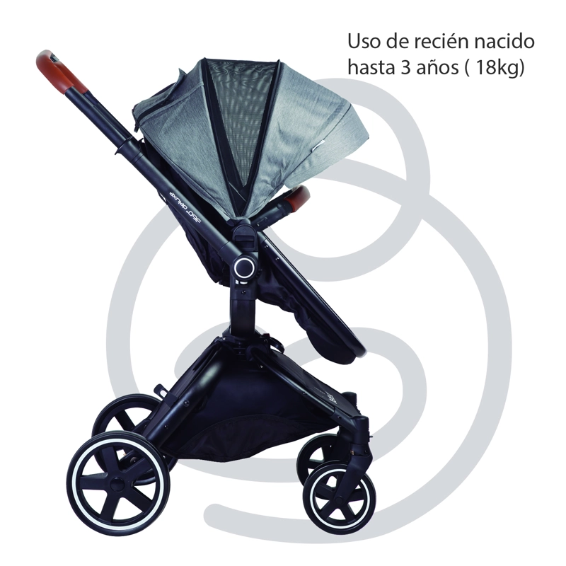 COCHE TRAVEL SYSTEM DELUXE 360° SX GRIS - 5