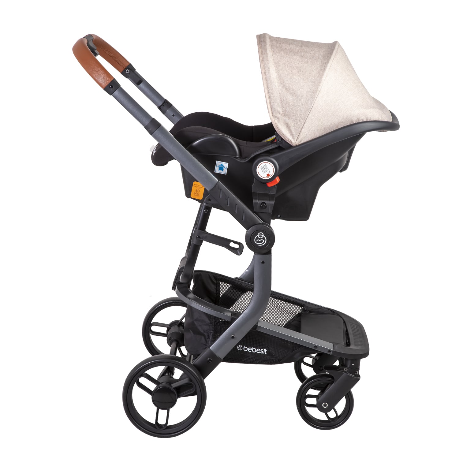COCHE CUNA BEBESIT TRAVEL SYSTEM TAURUS BEIGE - 4