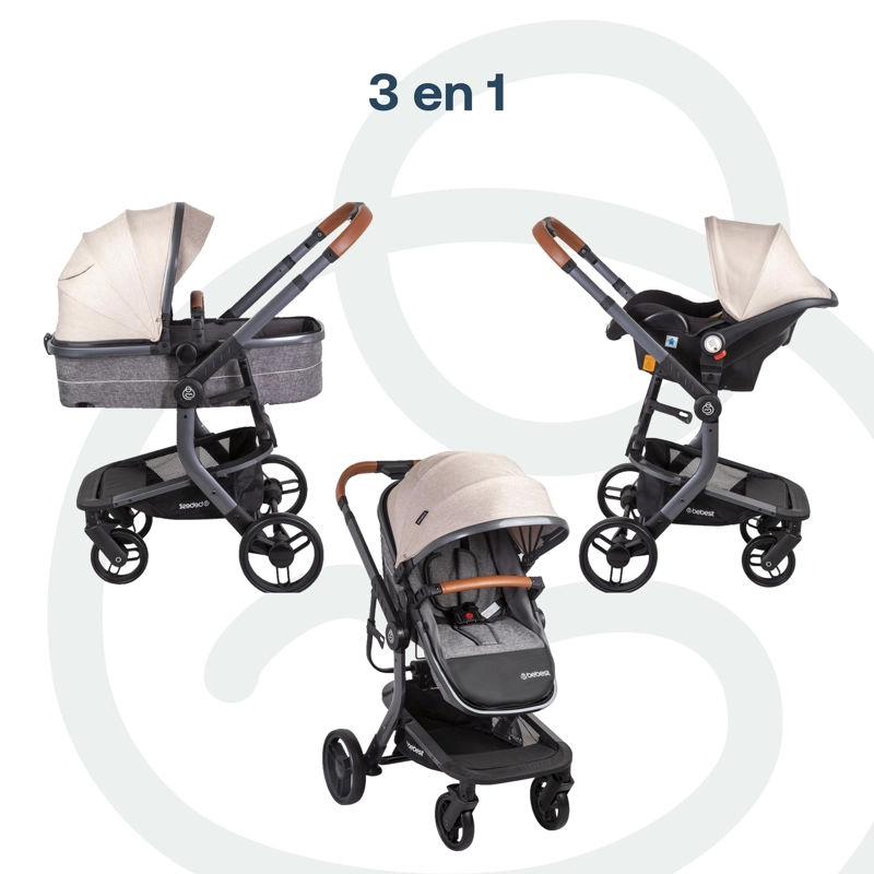 COCHE CUNA BEBESIT TRAVEL SYSTEM TAURUS BEIGE - 7