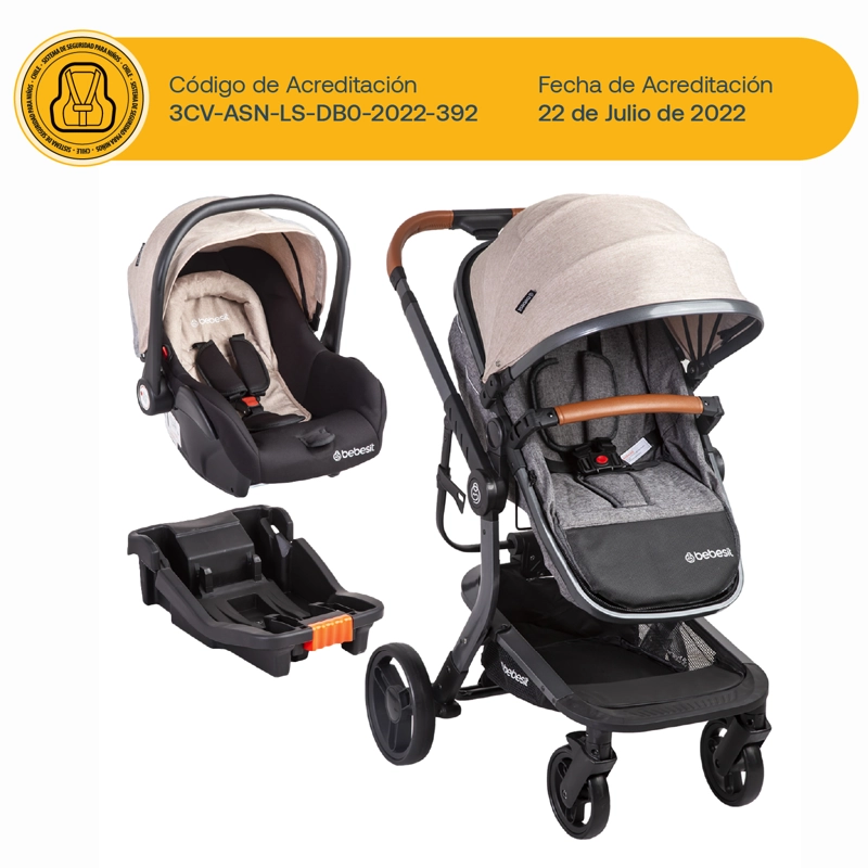 COCHE CUNA BEBESIT TRAVEL SYSTEM TAURUS BEIGE - 9