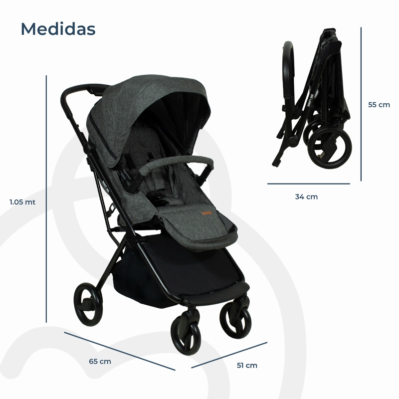 COCHE BEBESIT TRAVEL SYSTEM 360 SWIFT GRIS - 9