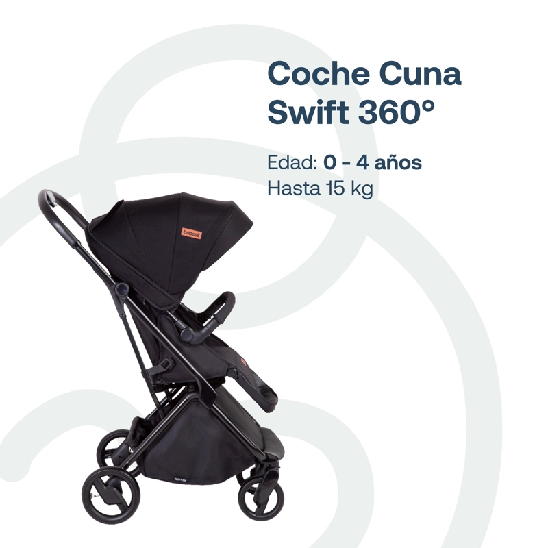 COCHE BEBESIT TRAVEL SYSTEM 360 SWIFT NEGRO - 2