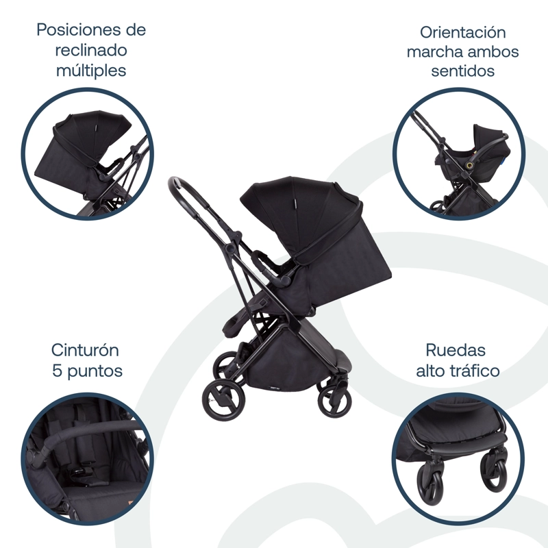 COCHE BEBESIT TRAVEL SYSTEM 360 SWIFT NEGRO - 3
