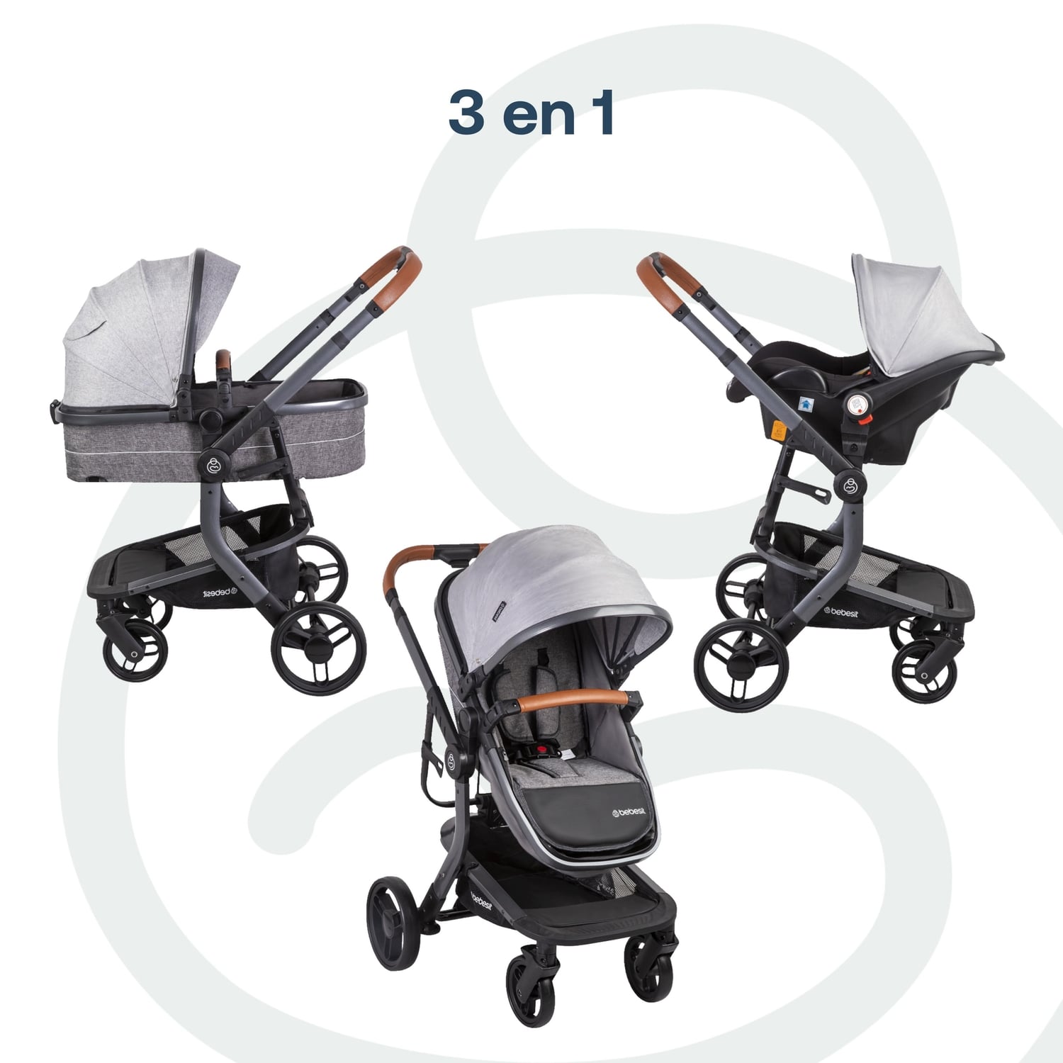COCHE TRAVEL SYSTEM TAURUS GRIS - 6
