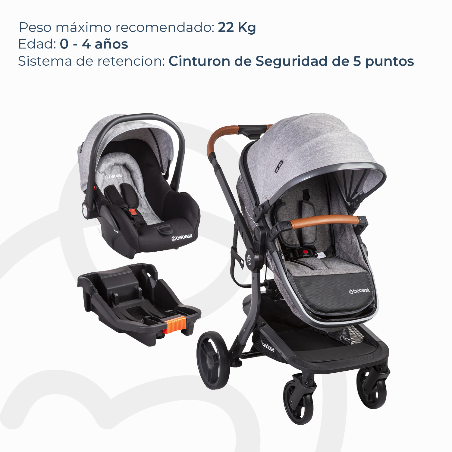 COCHE TRAVEL SYSTEM TAURUS GRIS - 7
