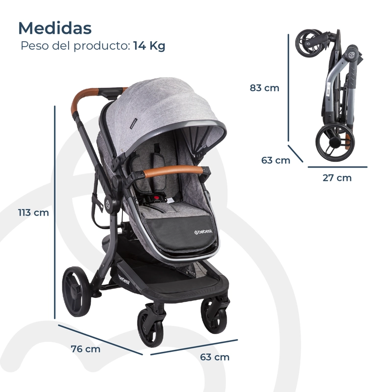 COCHE TRAVEL SYSTEM TAURUS GRIS - 9