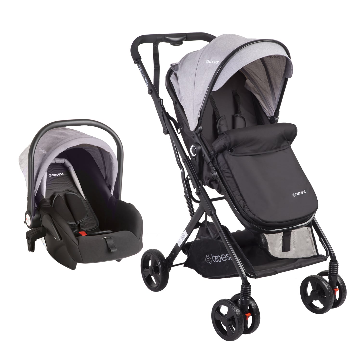COCHE CUNA TRAVEL SYSTEM VOX GRIS - 1