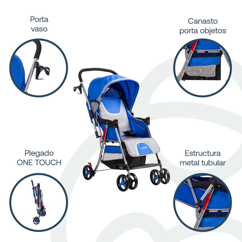 COCHE BEBESIT PASEO Y CUNA TWISTER SX AZUL - 4