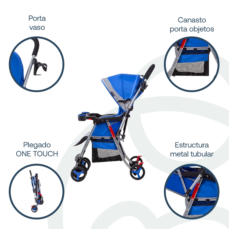 COCHE BEBESIT PASEO Y CUNA TWISTER SX AZUL - 5