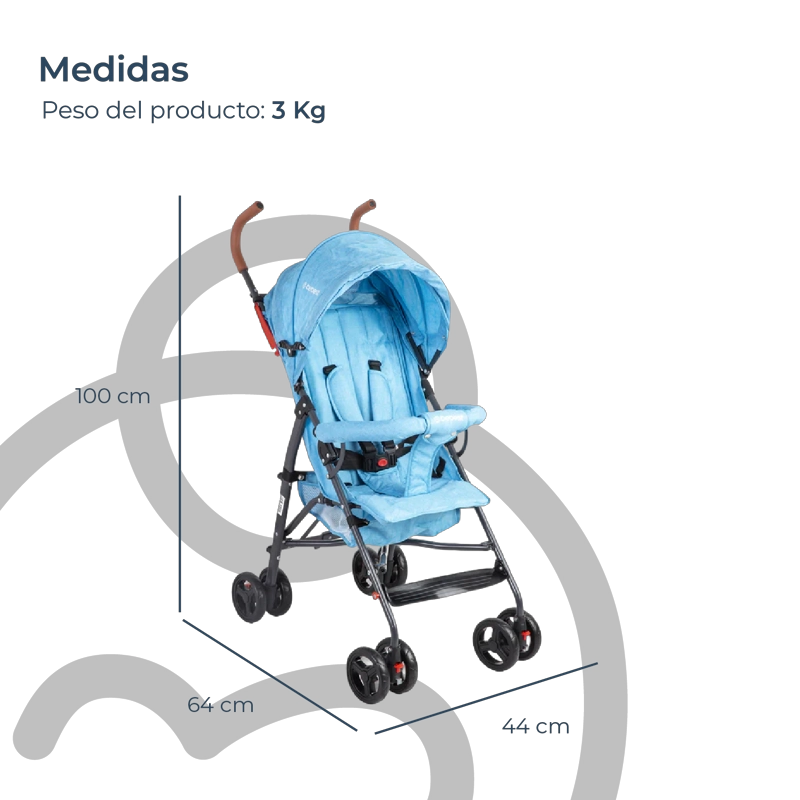 COCHE BEBESIT PARAGUA 5126 CELESTE - 8