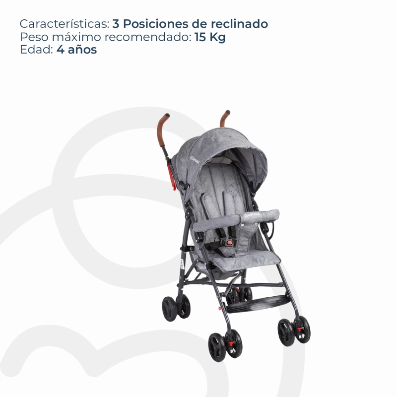 COCHE BEBESIT PARAGUA 5126 GRIS - 7