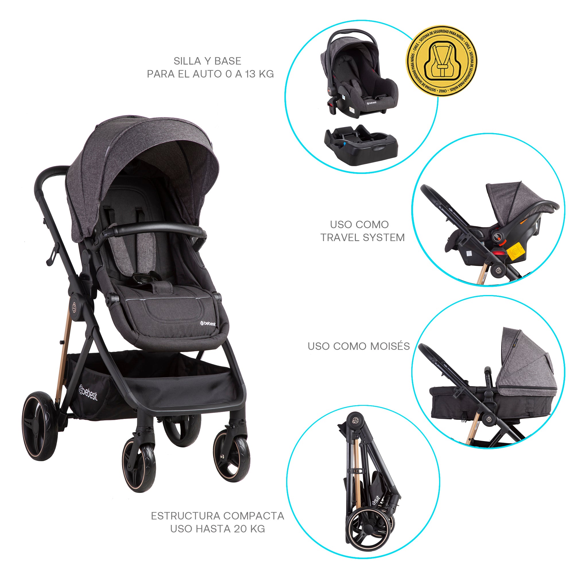COCHE TRAVEL SYSTEM COSMOS BEIGE - 7