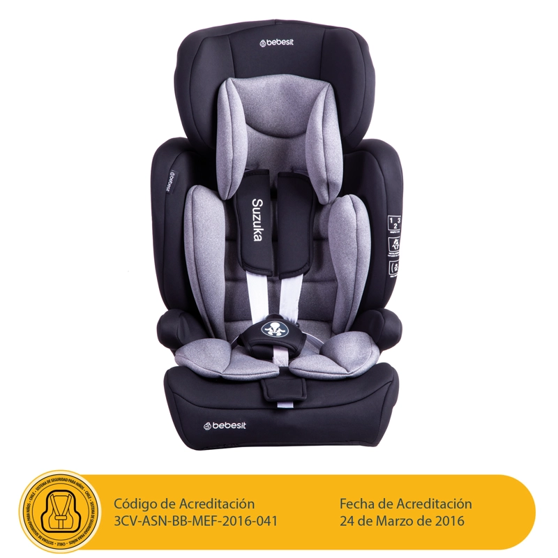 SILLA AUTO BEBESIT BUTACA SUZUKA GRIS - 2