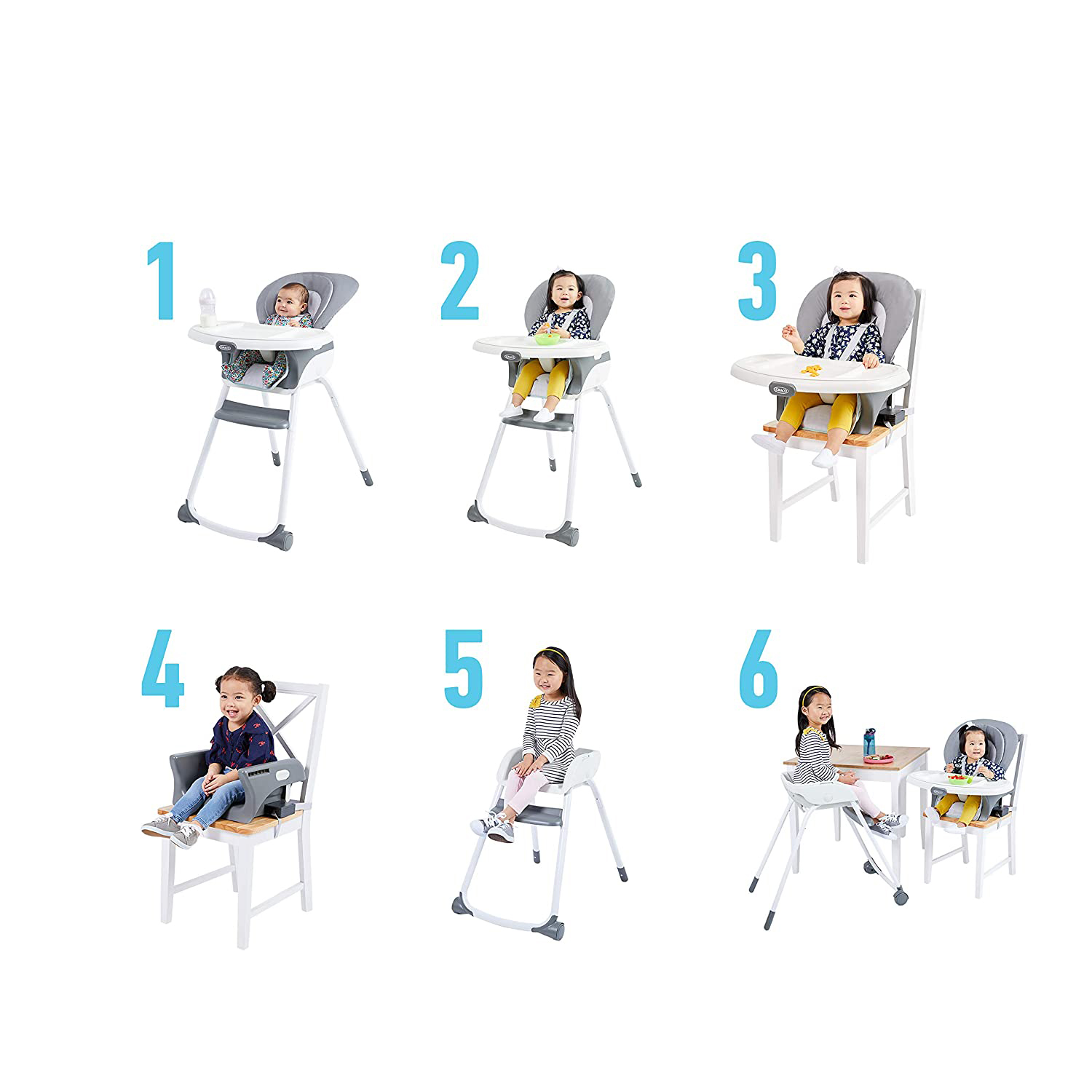 SILLA COMER GRACO MADE2GROW TASHA GRIS - 2