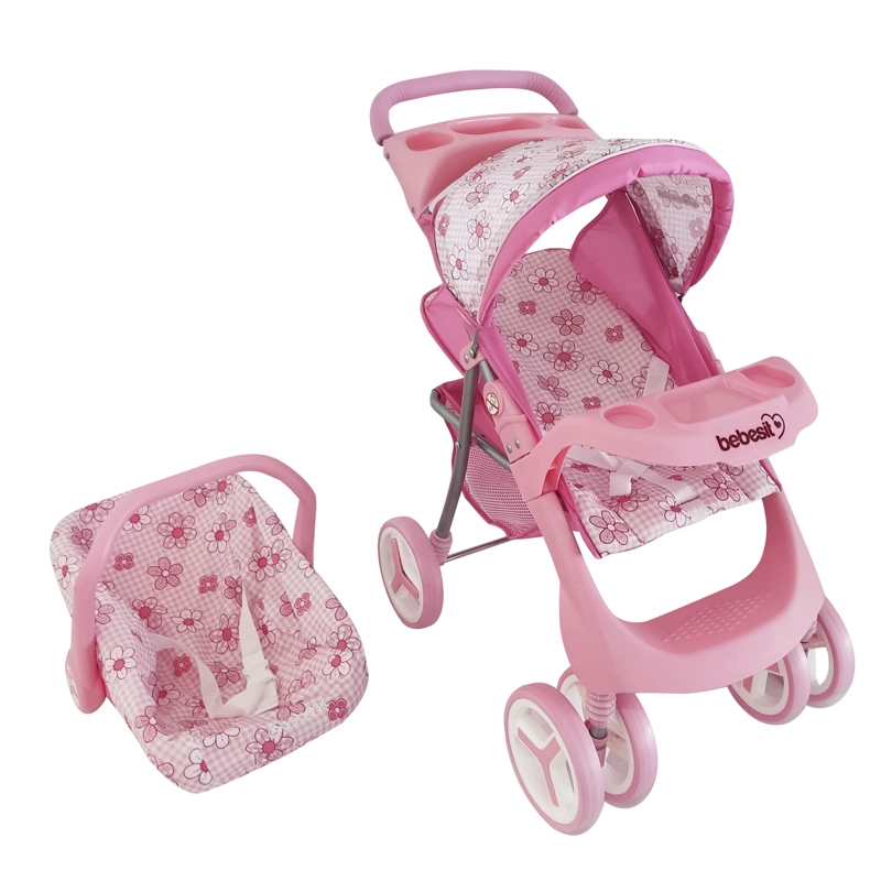 COCHE TRAVEL DE JUGUETE PARA MUÑECA FLOR BEBESIT - 1