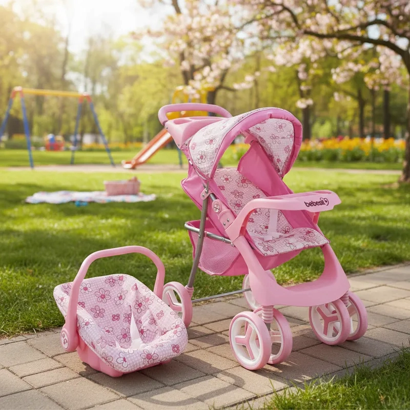 COCHE TRAVEL DE JUGUETE PARA MUÑECA FLOR BEBESIT - 2