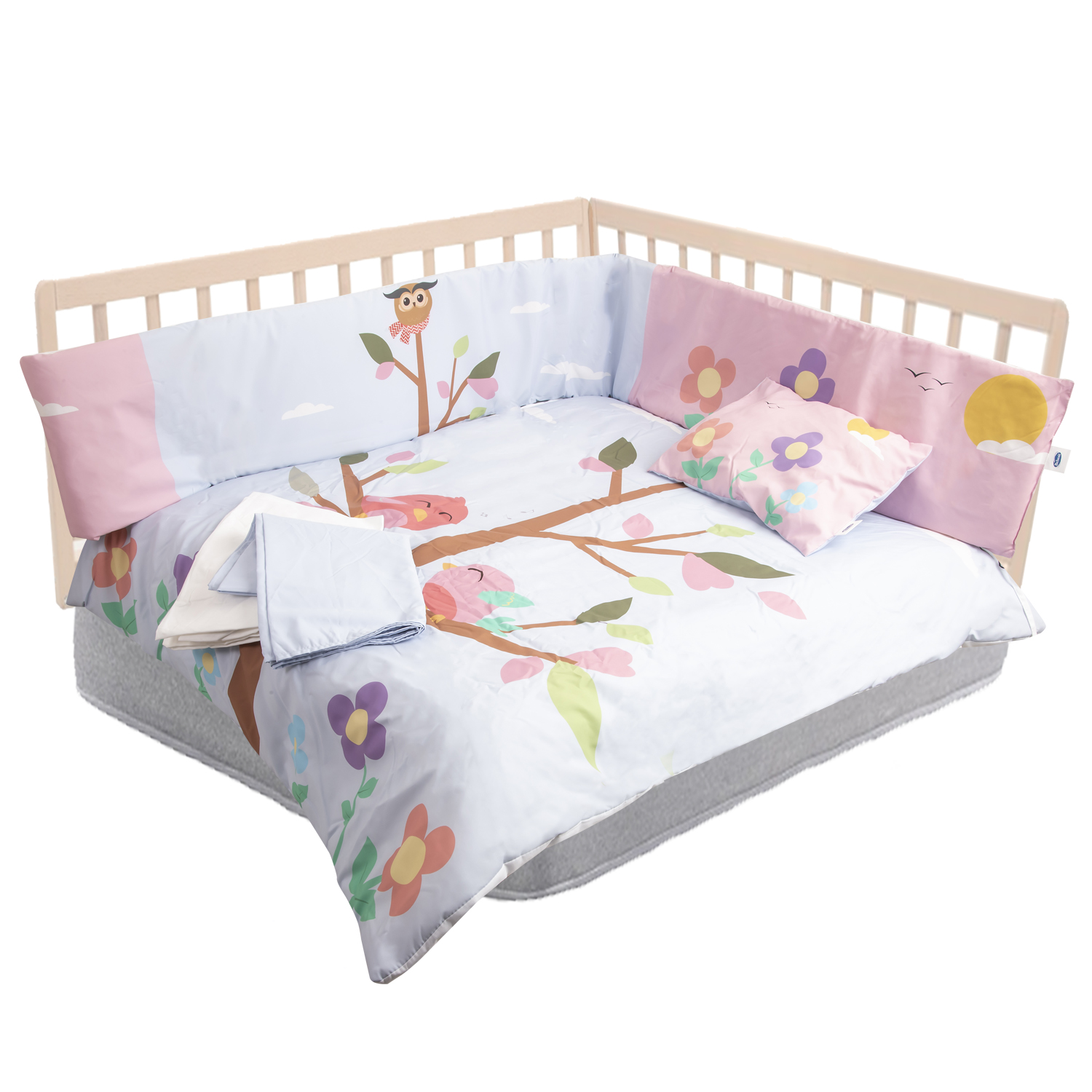 SET DE CUNA PAJARITO 5 PIEZAS BEBESIT - 1