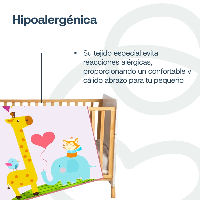 SET CUNA BEBESIT JIRAFA ROSA 5 PIEZAS - 3