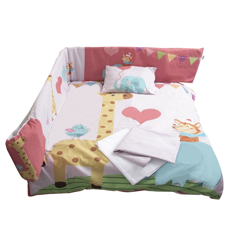 SET CUNA BEBESIT JIRAFA ROSA 5 PIEZAS - 8