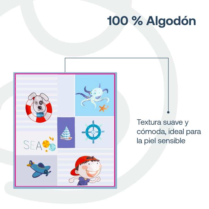 SET CUNA BEBESIT PERRITO MARINO AZUL 5 PIEZAS - 4
