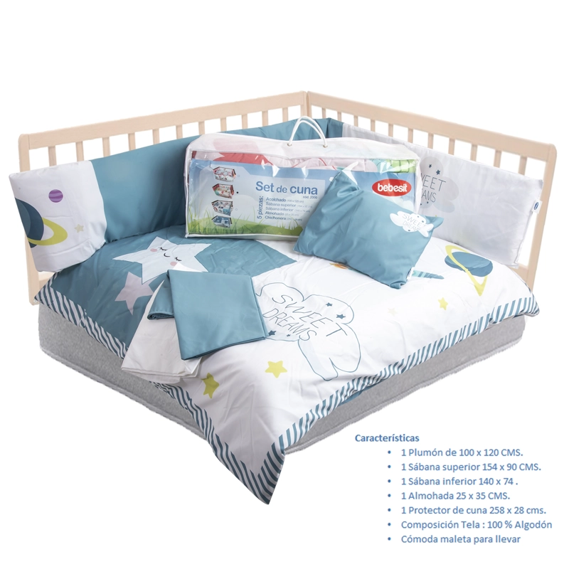 SET DE CUNA ESPACIAL 5 PIEZAS BEBESIT - 8
