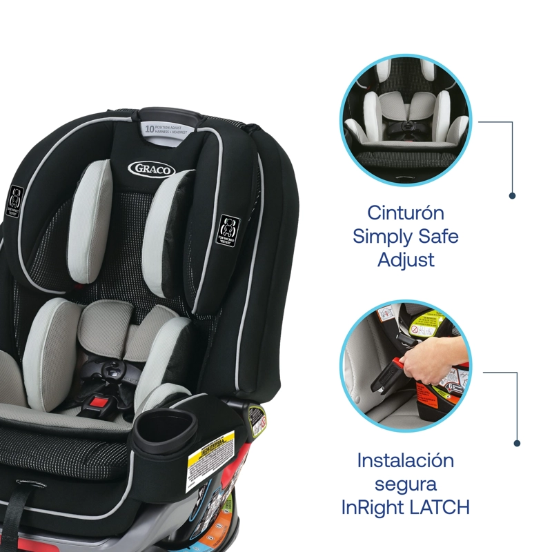 SILLA AUTO GRACO 4EVER EXTEND2FIT CLOVE NEGRO - 3