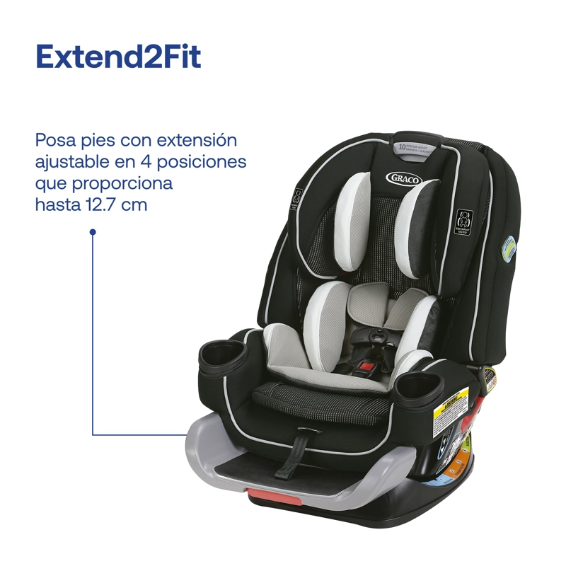 SILLA AUTO GRACO 4EVER EXTEND2FIT CLOVE NEGRO - 5