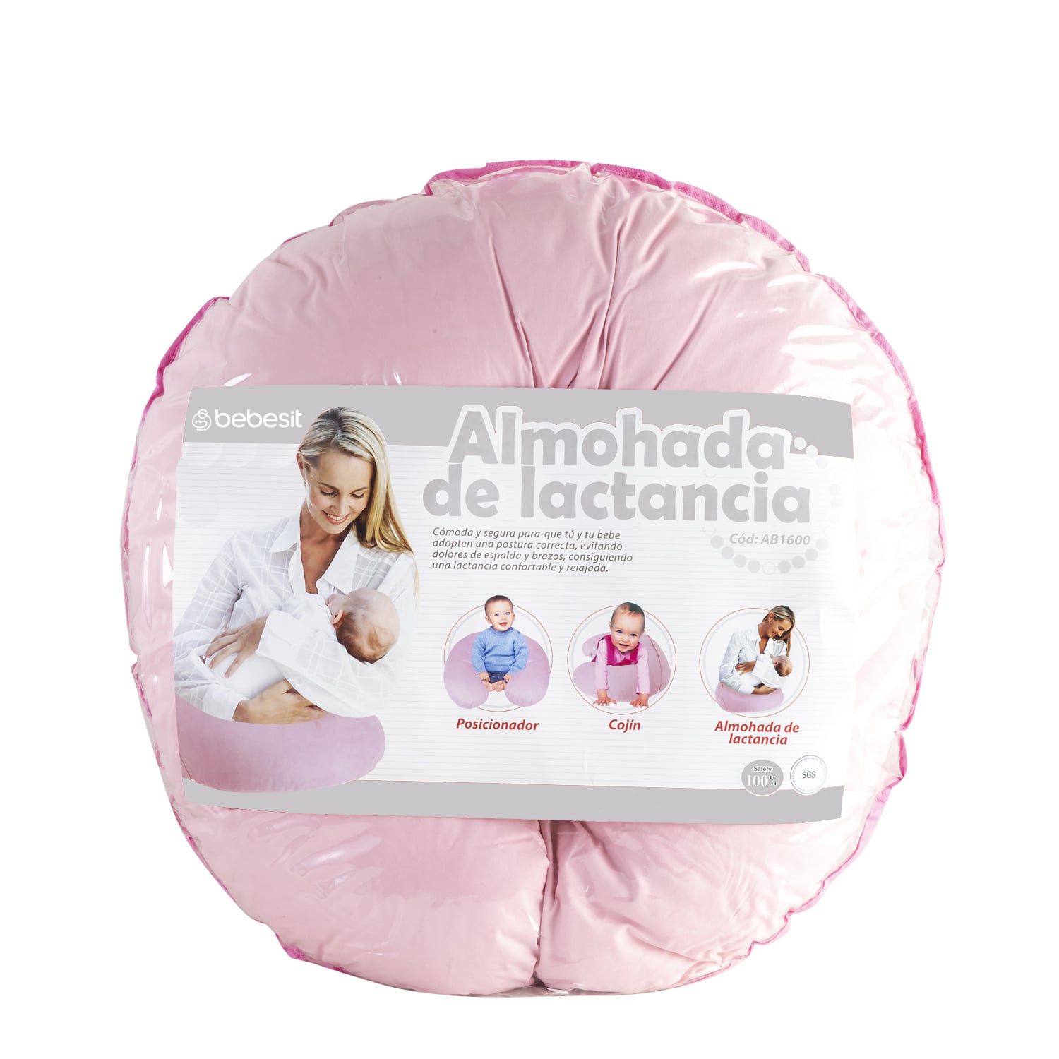 COJIN DE LACTANCIA ROSA BEBESIT - 2