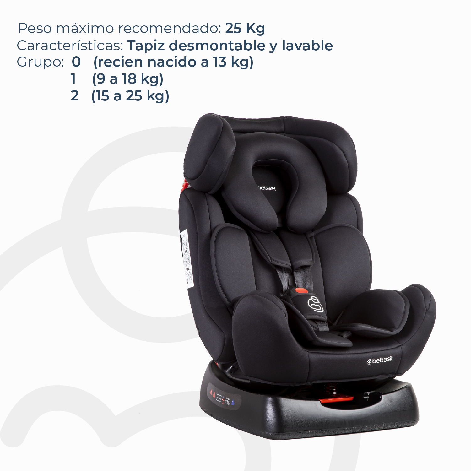 SILLA AUTO BEBESIT ORBIT LX NEGRO - 4