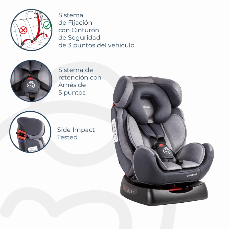 SILLA AUTO BEBESIT ORBIT LX GRIS - 5
