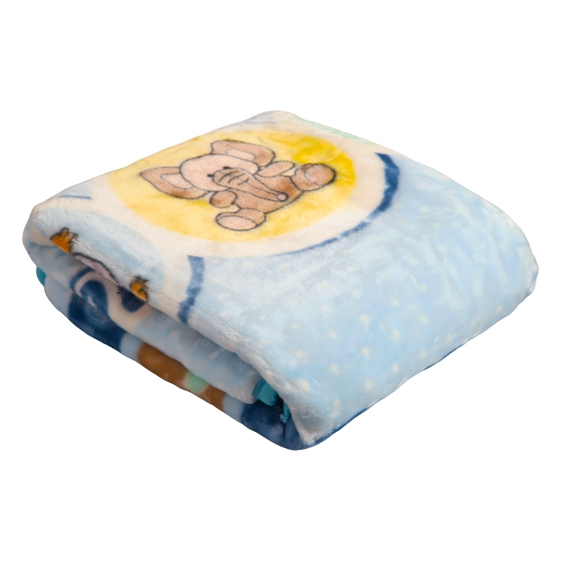 FRAZADA BEBESIT REVERSIBLE ANIMAL CELESTE - 1