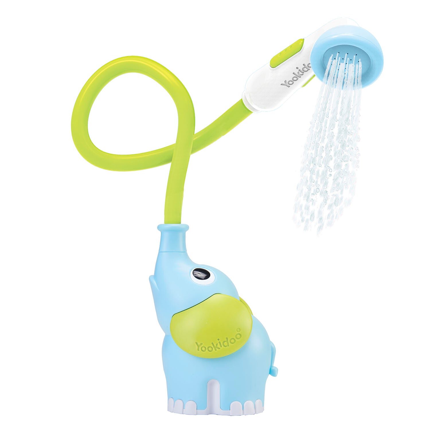 DUCHA INTERACTIVA YOOKIDOO ELEFANTE BEBÉ BAÑERA AZUL - 1